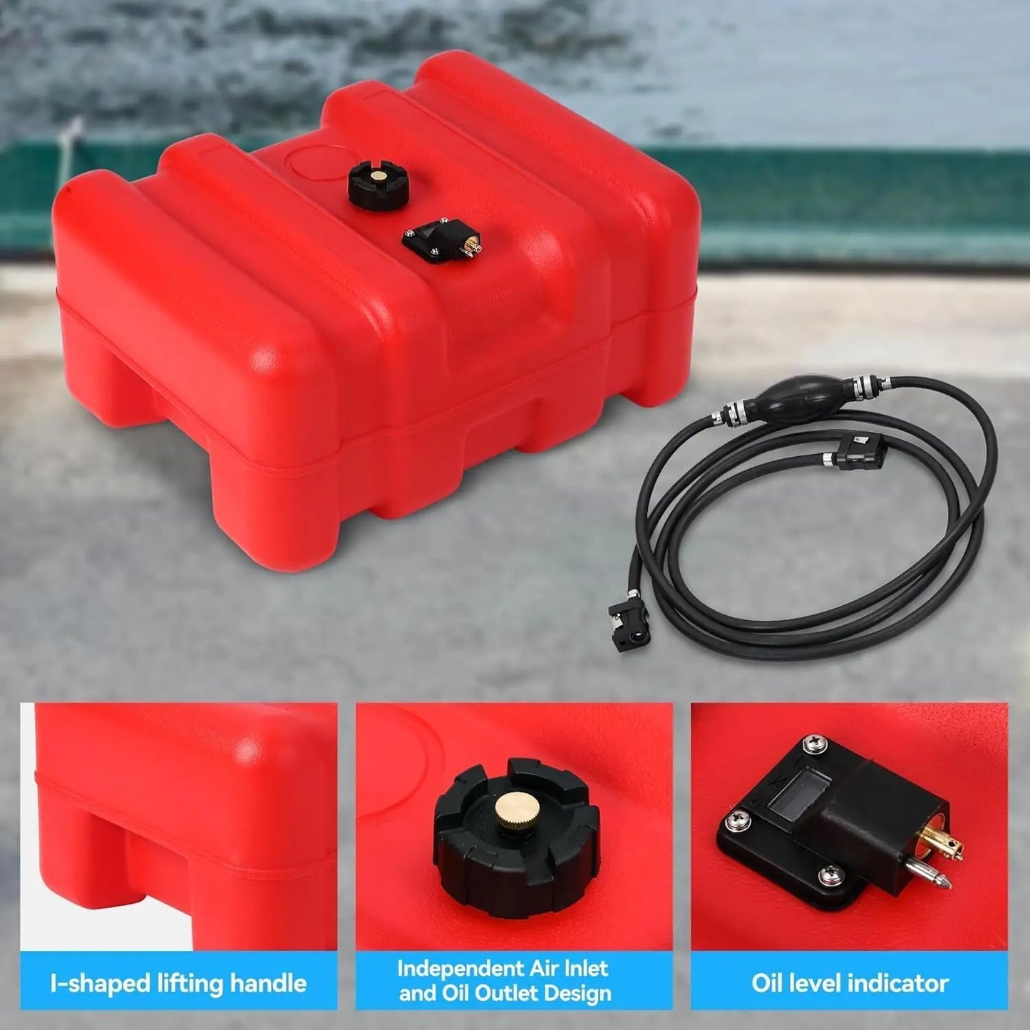 Portable Boat Fuel Tank,14.5 Gallon.