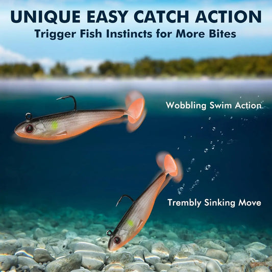 Soft Pre-Rigged Fishing Lures.