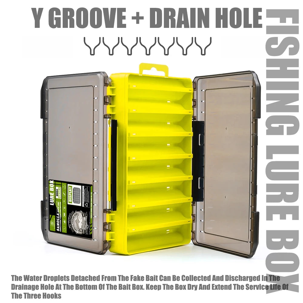 SAMOLLA Double-Sided Compact Tackle Box.
