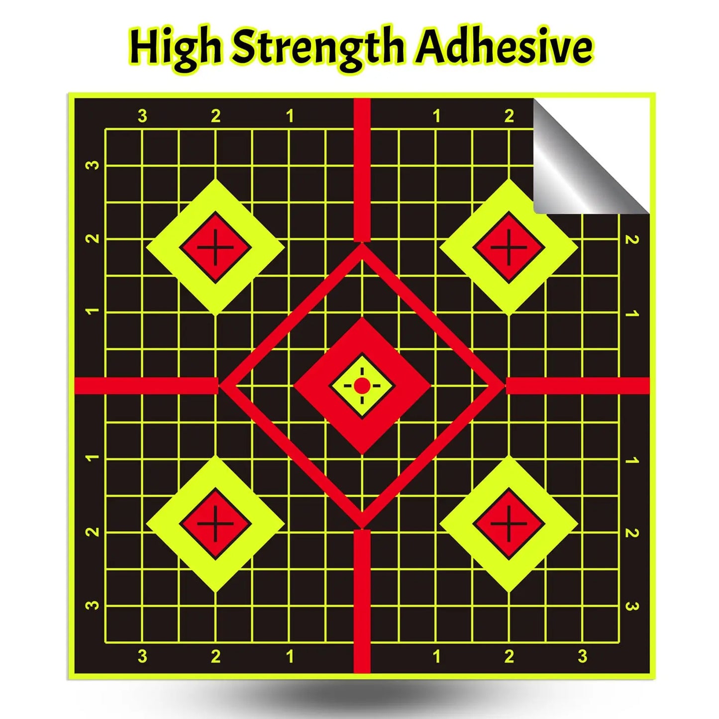 JOAXOR Splatter Adhesive Target Stickers With Yellow Effect Square 12x12 Inch.