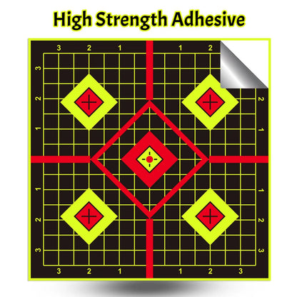 JOAXOR Splatter Adhesive Target Stickers With Yellow Effect Square 12x12 Inch.