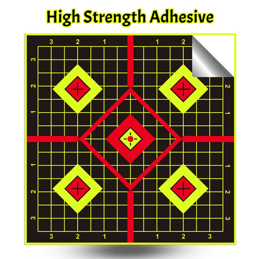 JOAXOR Splatter Adhesive Target Stickers With Yellow Effect Square 12x12 Inch.