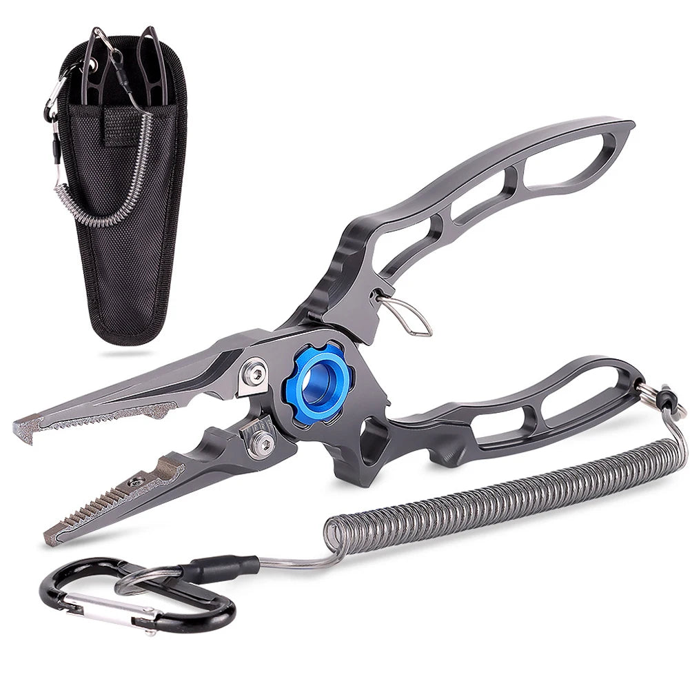 Aluminum Fishing Pliers with Wire Cutters.