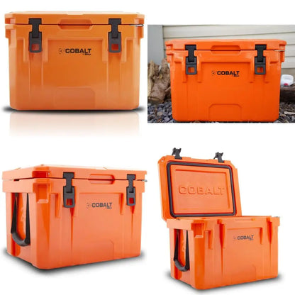Large 25 Quart Roto-Molded Ice Chest with Long-Lasting Ice Retention for Outdoor Adventures