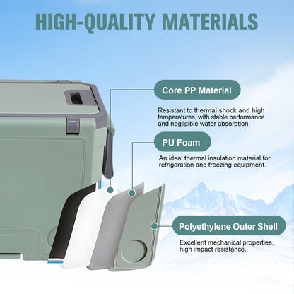 Insulated Portable Rolling Cooler with Wheels.