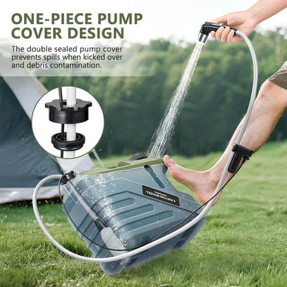 Portable Shower for Camping 5-Gallon Food-Grade Water Jug.