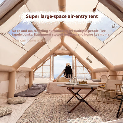 Inflatable Tents For Adult Camping, Luxury Camping Tents, Inflatable Tents With Stove Plug, 4/6/8 Person Family Camping.
