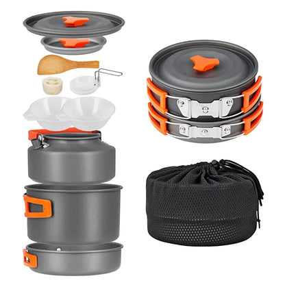 Portable Camping Tableware Cooking Set.