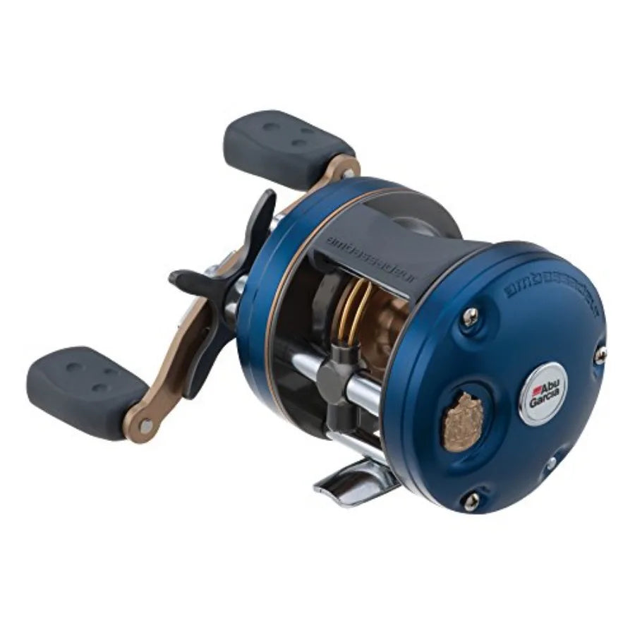 Ambassadeur C4 Baitcast Round Fishing Reel for HeavyDuty Fishing Applications with Smooth Casting Performance and Durable Construction.
