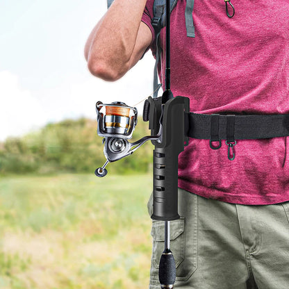 Fishing Waist Belt Rod Holder Adjustable Fishing Wading Belt Rod Holder Wader Fishing Waist Belt Fishing Gear Accessories.