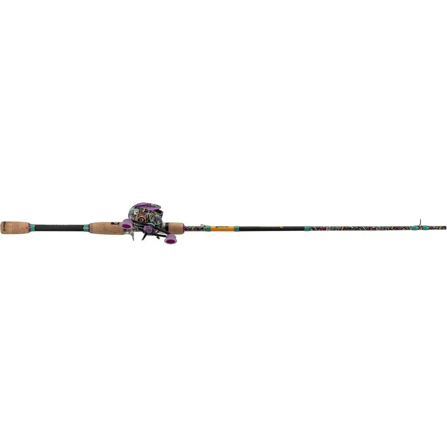 Krazy 3 Baitcast Combo with 7' 1pc Medium Heavy IM7 Graphite Rod and Cork Handle Foregrip.