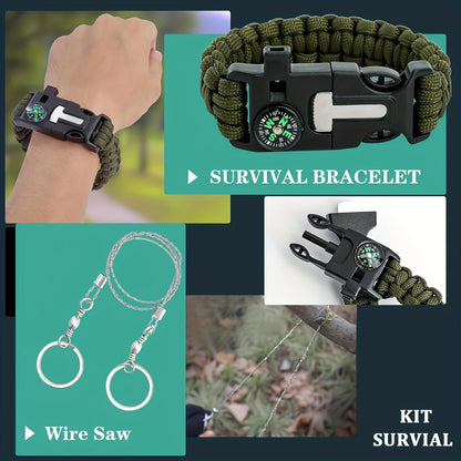 Ultimate Survival Gear Kit, 20-in-1 Emergency Survival Equipment & Tools.