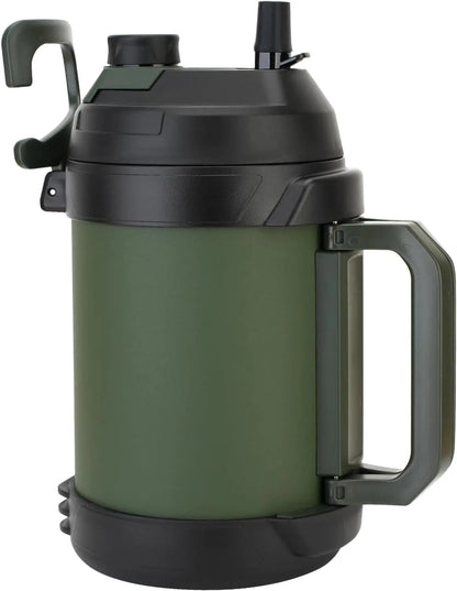 128oz Insulated Stainless Steel Sports Water Jug, Triple Wall Vacuum Keeps Cold 48 Hrs, Sweat Proof for Gym Hiking Camping.
