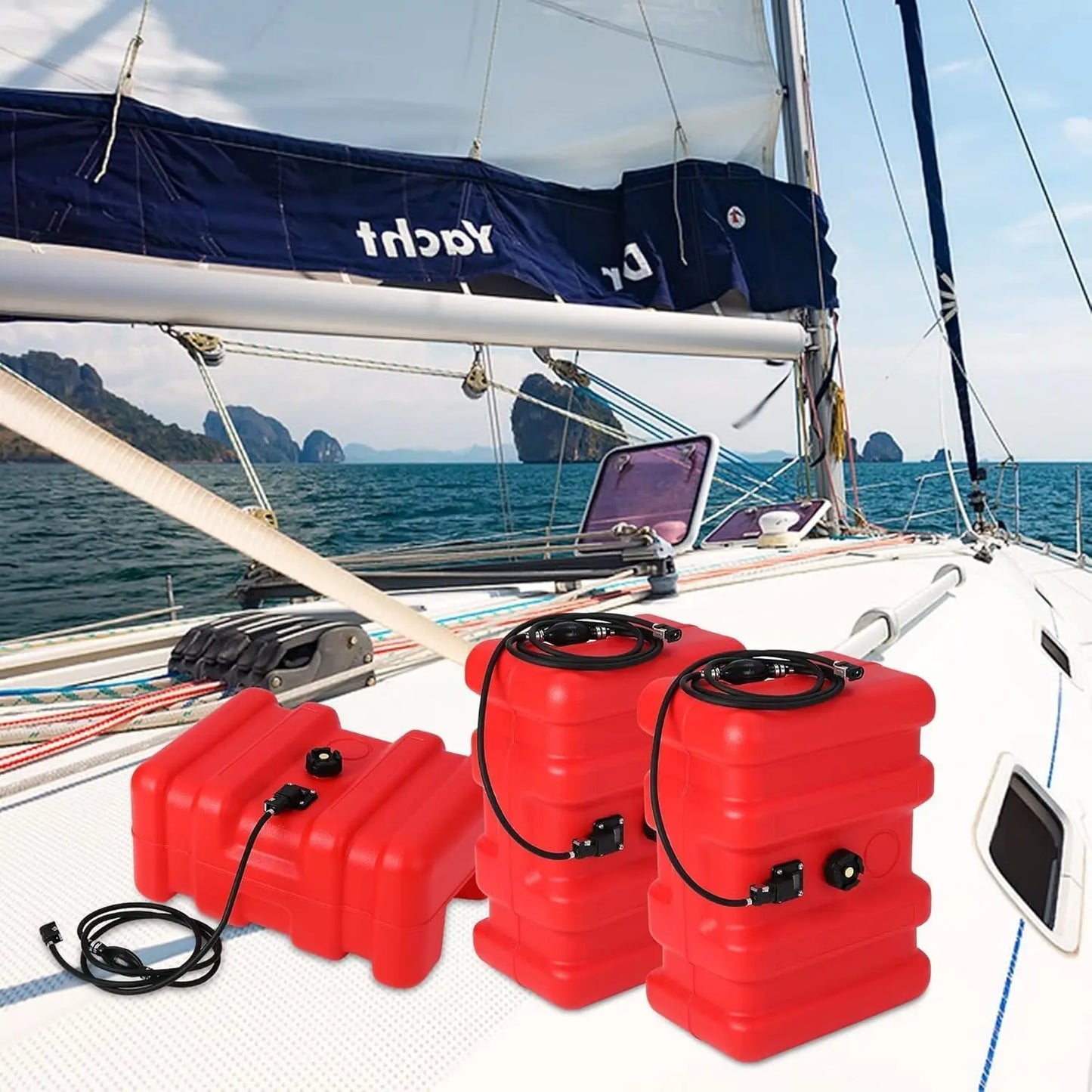 Portable Boat Fuel Tank,14.5 Gallon.