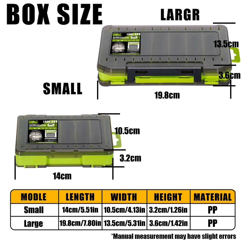 SAMOLLA Double-Sided Compact Tackle Box.
