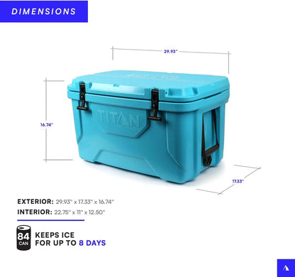 Hard Ice Chest Cooler Roto Cooler with Microban Protection.