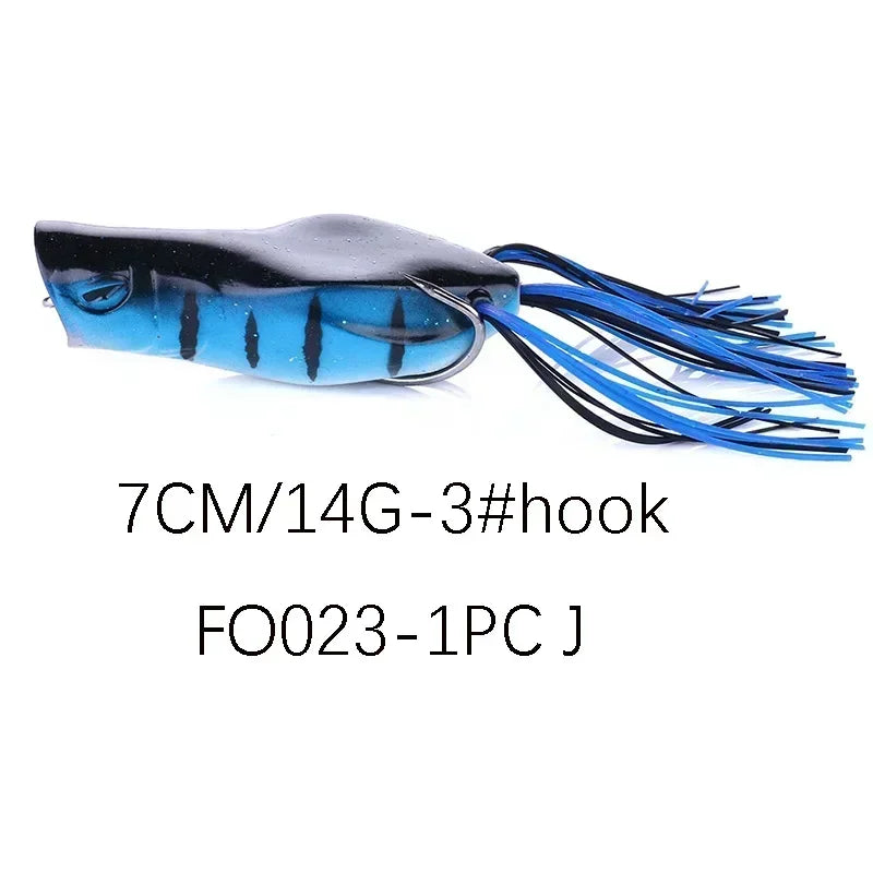 Frog Bait  Soft Thunder Popper Fishing Lure 70mm 14g.