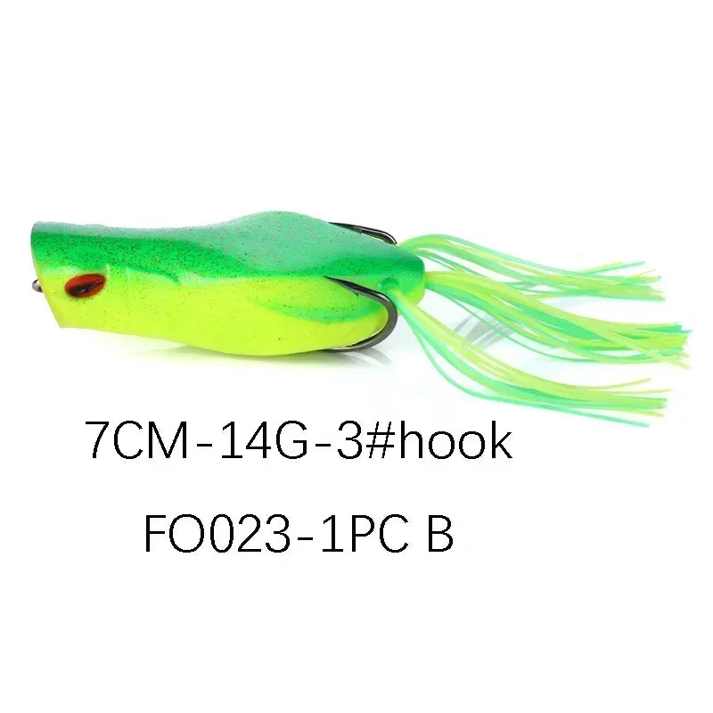 Frog Bait  Soft Thunder Popper Fishing Lure 70mm 14g.