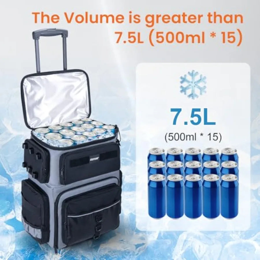 66L Rolling Tackle Box with Cooler.