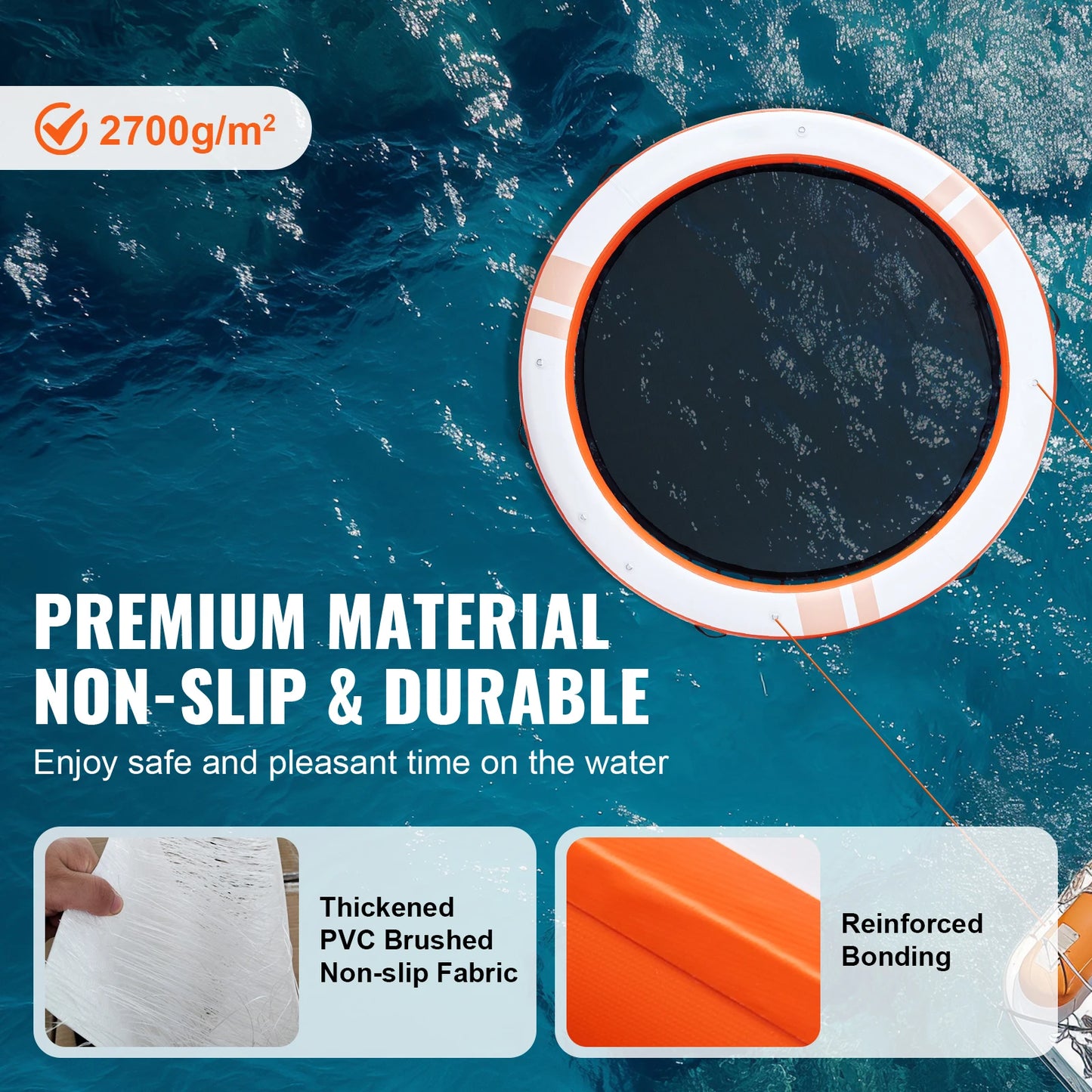 SucceBuy Inflatable Floating Dock 10x8FT Non-Slip Water Detachable Ladder Portable Carrying Bag Floating Platform Island Raft.