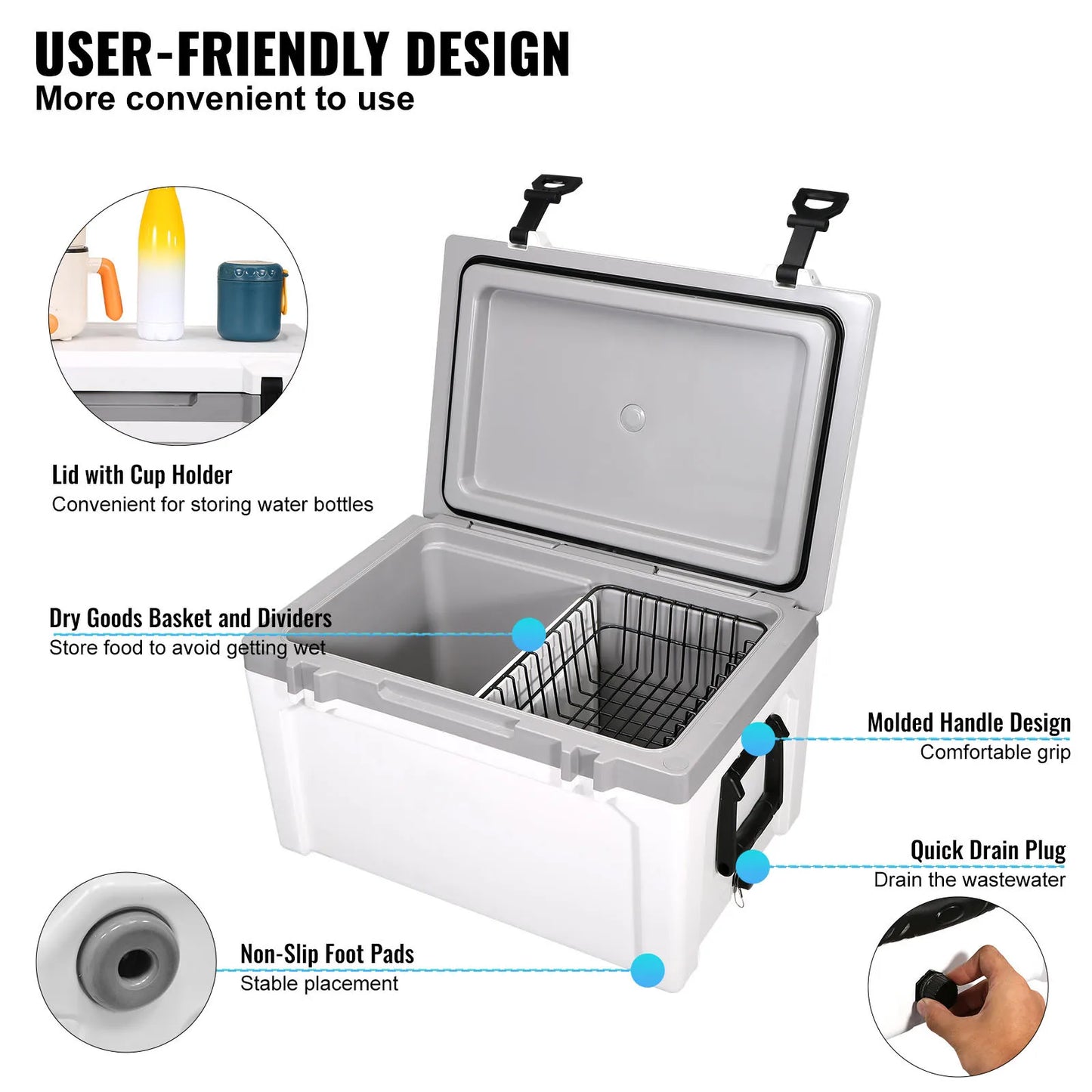52 QT Insulated Portable Cooler.