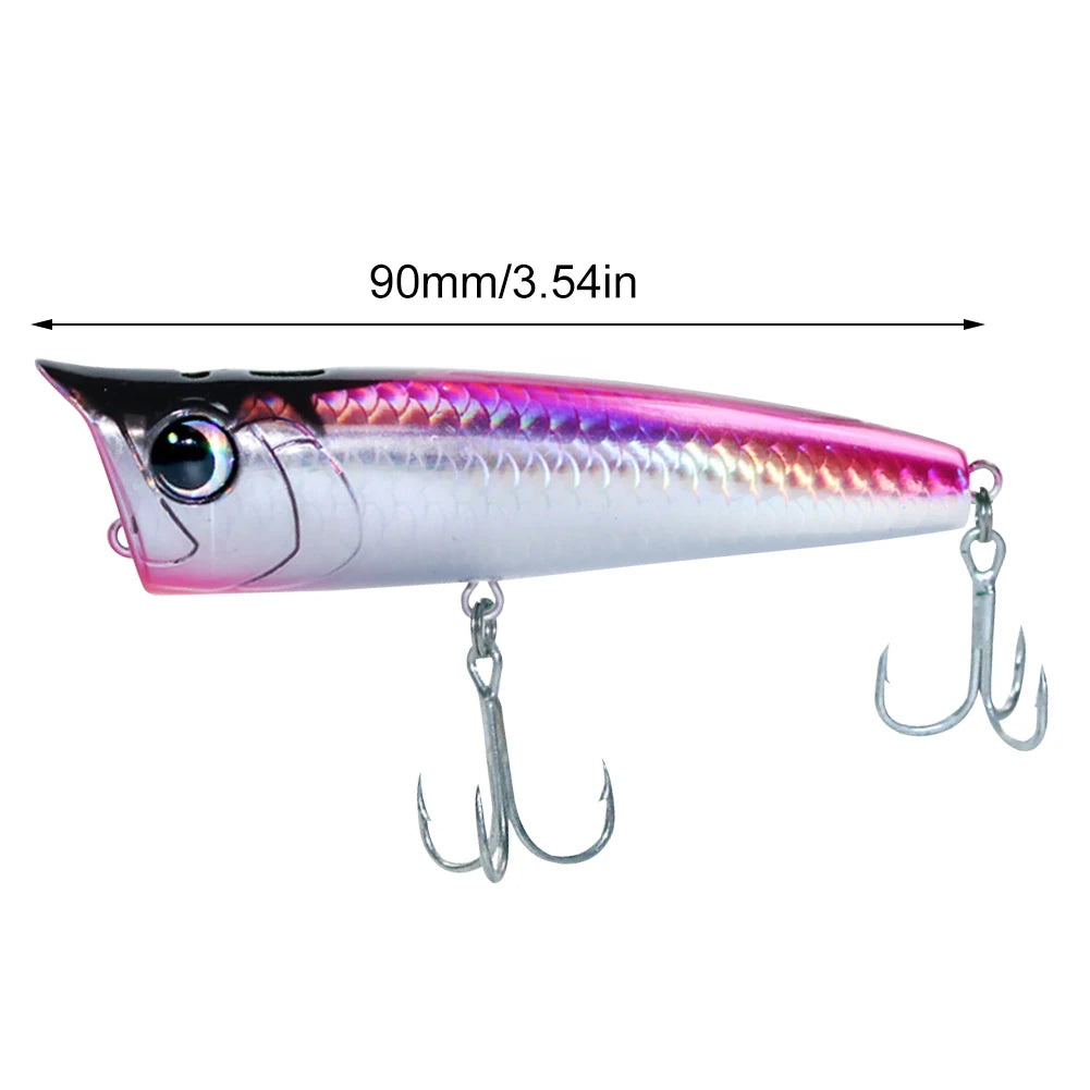 Topwater Popper Bait for Freshwater and Saltwater Surface Fishing.