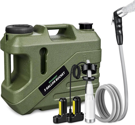 Portable Shower for Camping 5-Gallon Food-Grade Water Jug.