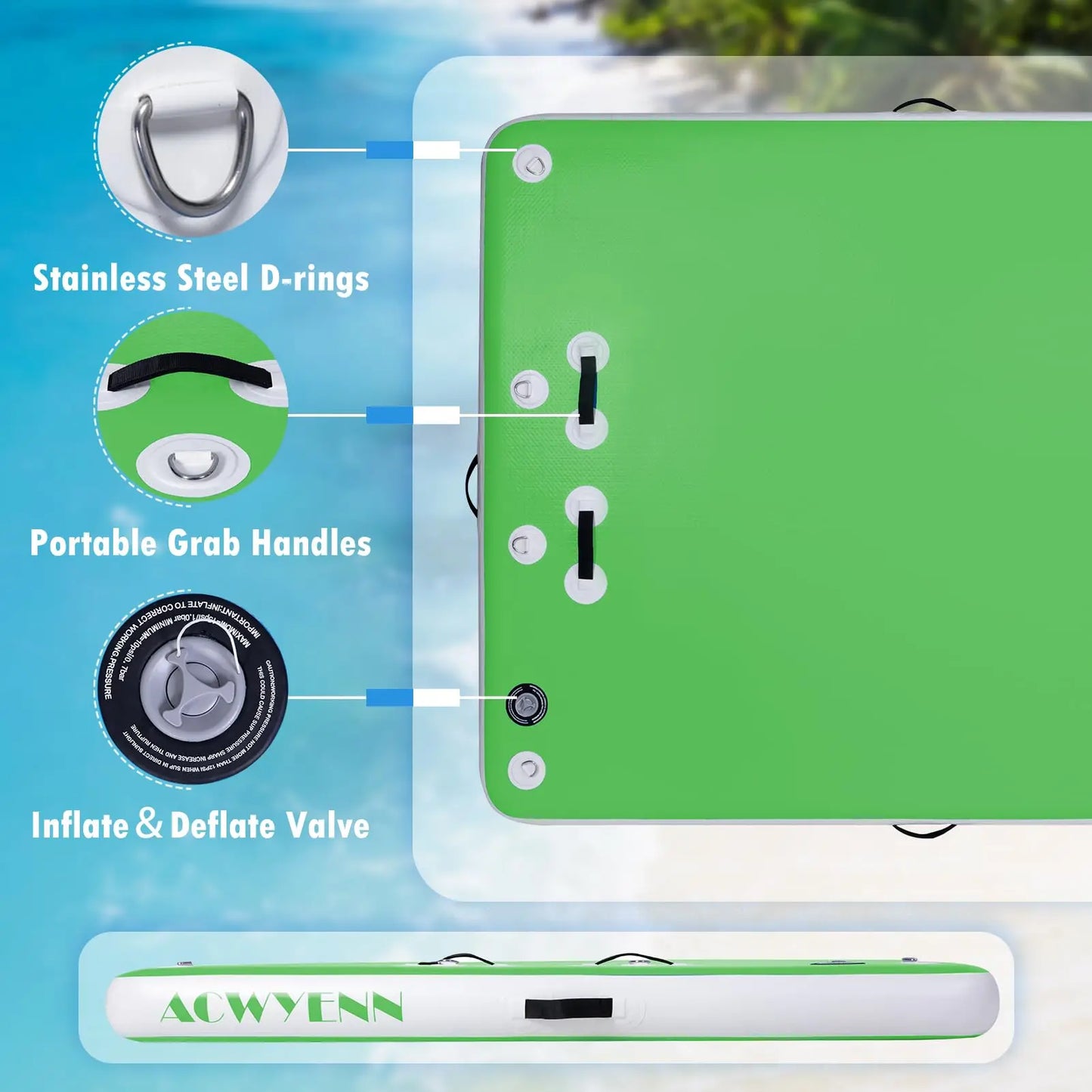 Inflatable Floating Dock.