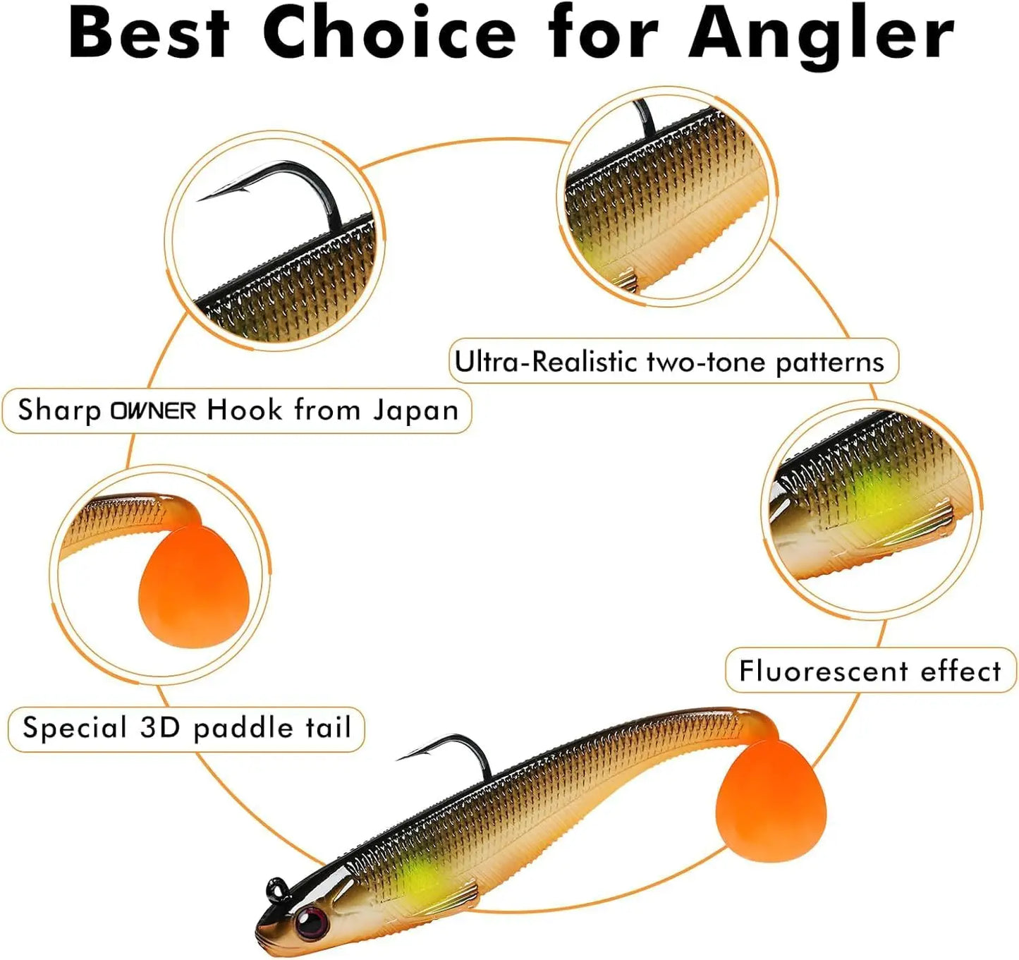 Soft Pre-Rigged Fishing Lures.