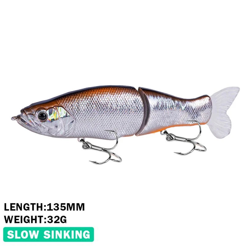 Swimbaits Balam Glide Bait Fishing Lure 4-segment Jointed Fishing Hard Bait.