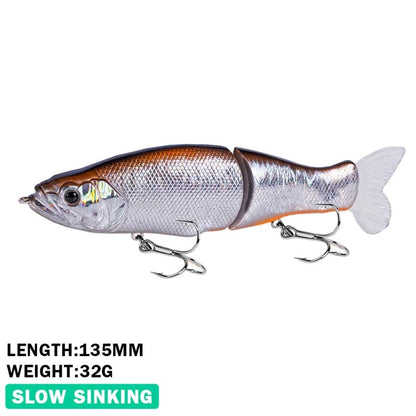 Swimbaits Balam Glide Bait Fishing Lure 4-segment Jointed Fishing Hard Bait.