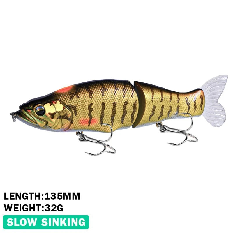 Swimbaits Balam Glide Bait Fishing Lure 4-segment Jointed Fishing Hard Bait.