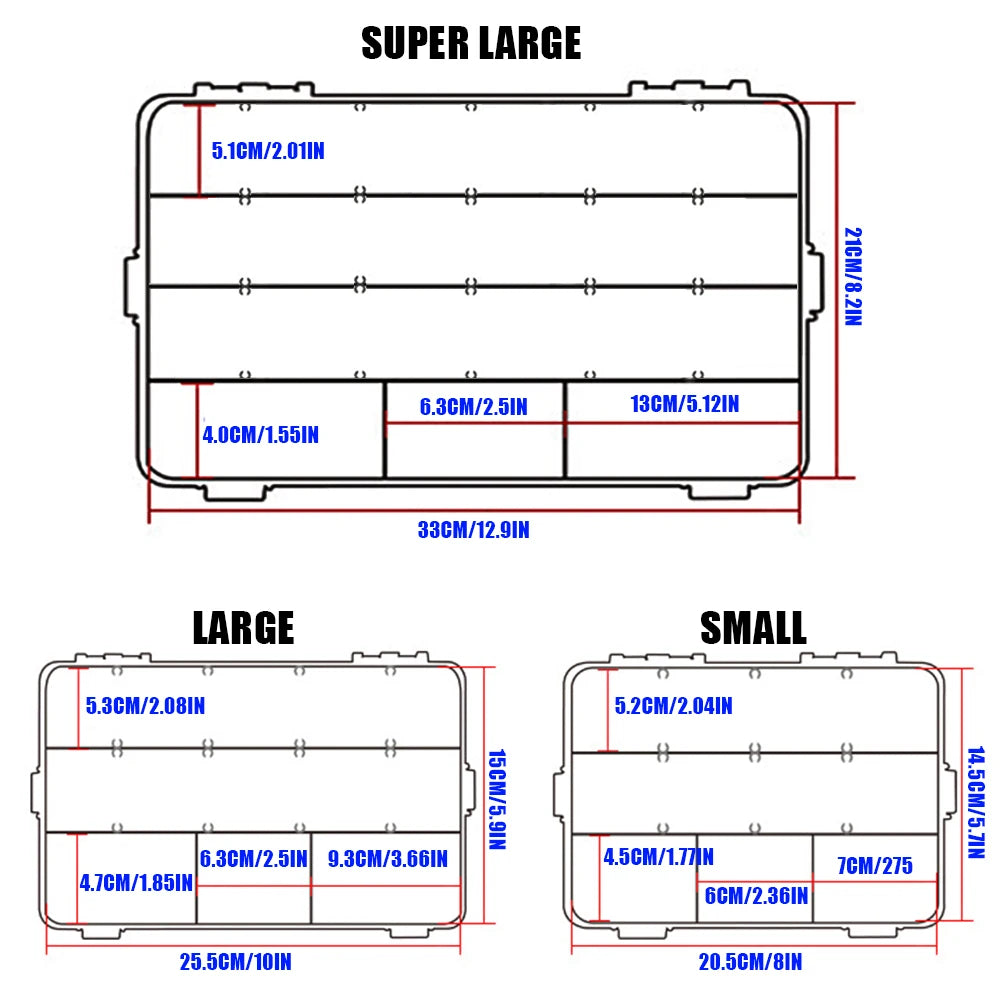 SAMOLLA Fishing Tackle Waterproof Lure Storage Boxes.