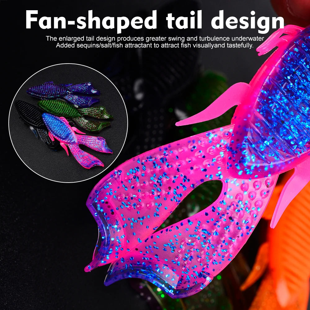 Sunlure Soft Plastic Fishing Frog Lure 5PCS.