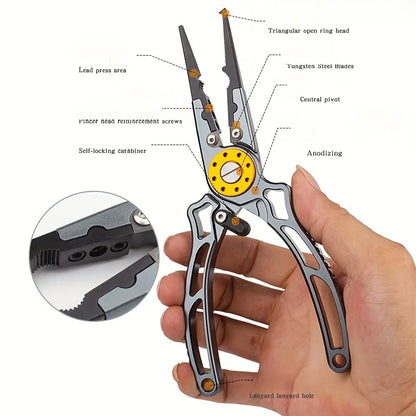 Aluminum Wire Pliers Multi-functional Fishing Pliers Outdoor Fishing Tools and Line Cutting Pliers.