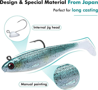Soft Pre-Rigged Fishing Lures.
