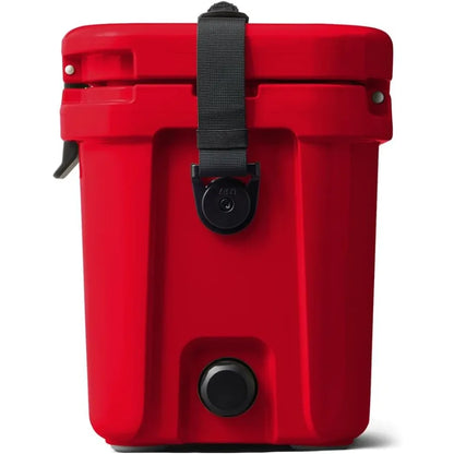 15Quart Hard Cooler with DoubleDuty Shoulder Strap for Outdoor Adventures Ice Retention Up to 5 Days Durable Rugged Design.