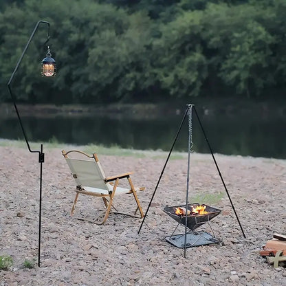 Camp fire Tripod Compact and Lightweight Easy Carrying.