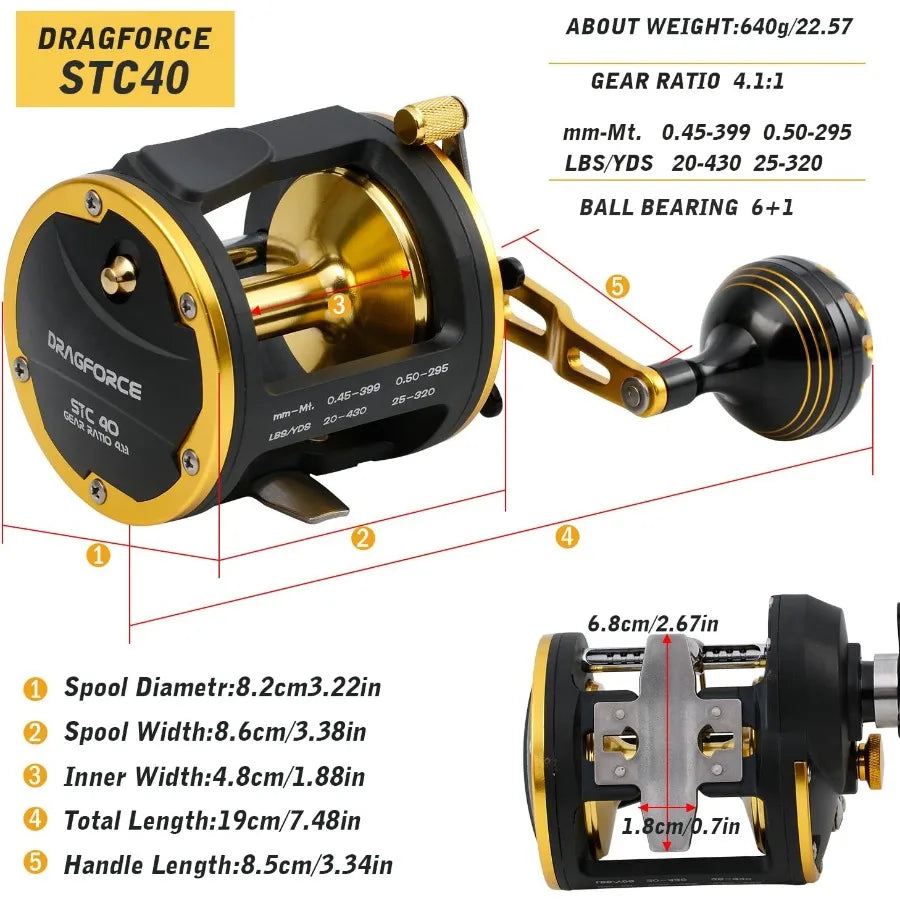 Trolling Reel, Saltwater Level Wind Reel.