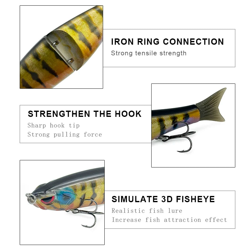 65.5g/19g Two Sizes of Bionic Multi-Section Lure.