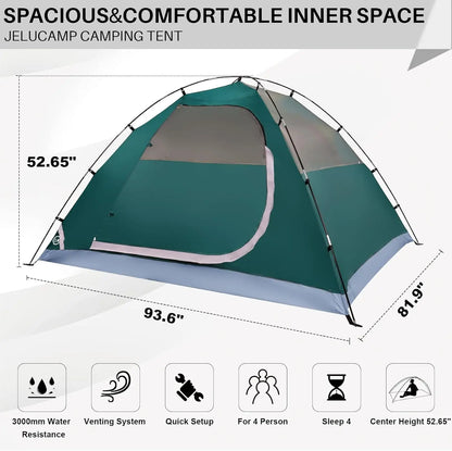 Lightweight 1-6 Person Dome Tent, Waterproof & Easy Setup for Camping Hiking.