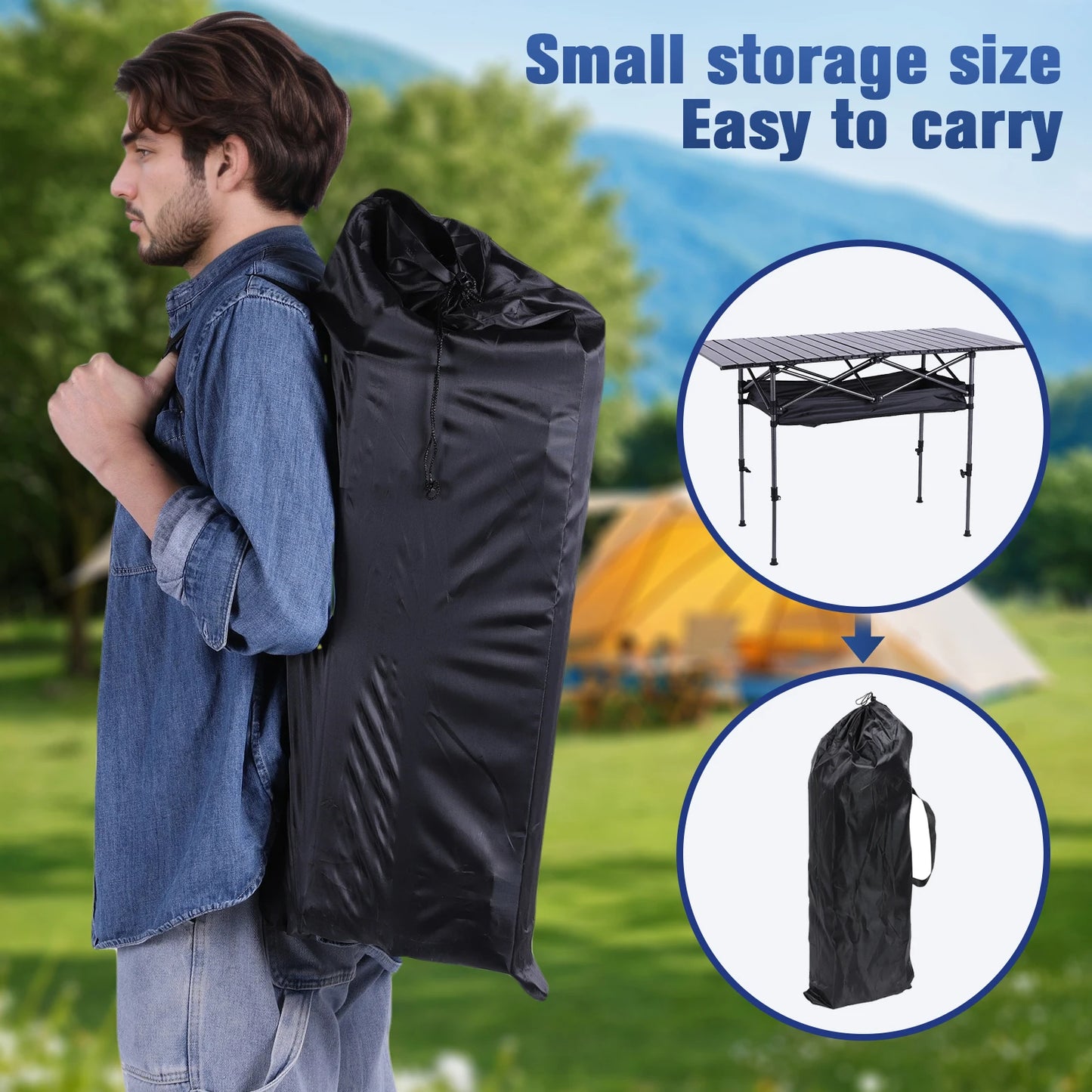 Outdoor Lightweight Folding Camping Table.