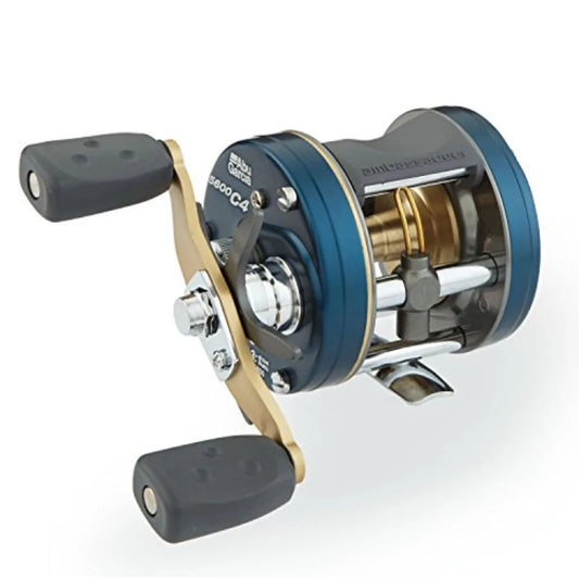 Ambassadeur C4 Baitcast Round Fishing Reel for HeavyDuty Fishing Applications with Smooth Casting Performance and Durable Construction.