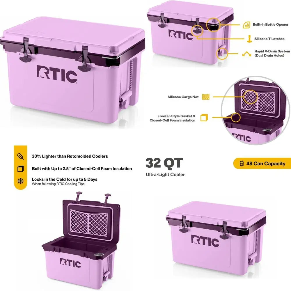 Portable Insulated Cooler 32 Quart Ultra-Light Chest.