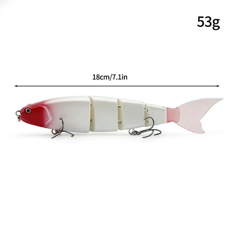 Swimbaits Balam Glide Bait Fishing Lure 4-segment Jointed Fishing Hard Bait.