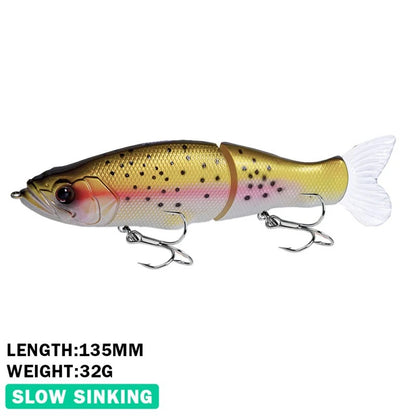 Swimbaits Balam Glide Bait Fishing Lure 4-segment Jointed Fishing Hard Bait.