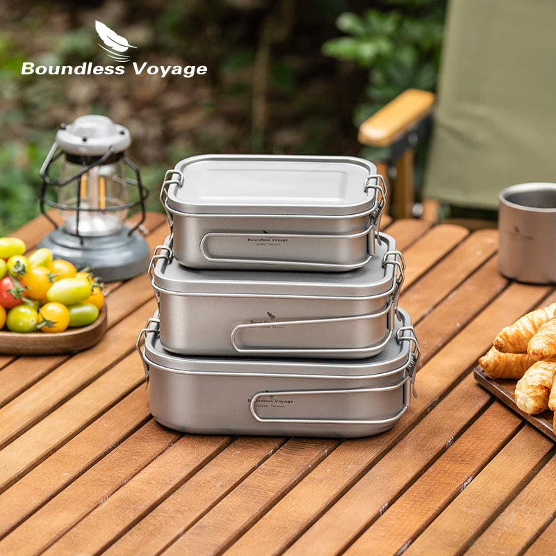 Boundless Voyage Titanium  leak proof container with Lid & Handle.