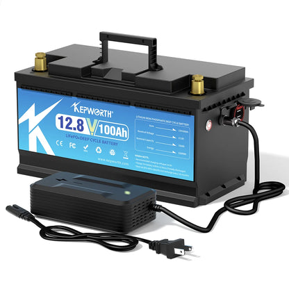 LiFePO4 Battery Pack With Upgraded BMS Lithium Power for Golf Cart, RV Campers, Off-Road and fishing,