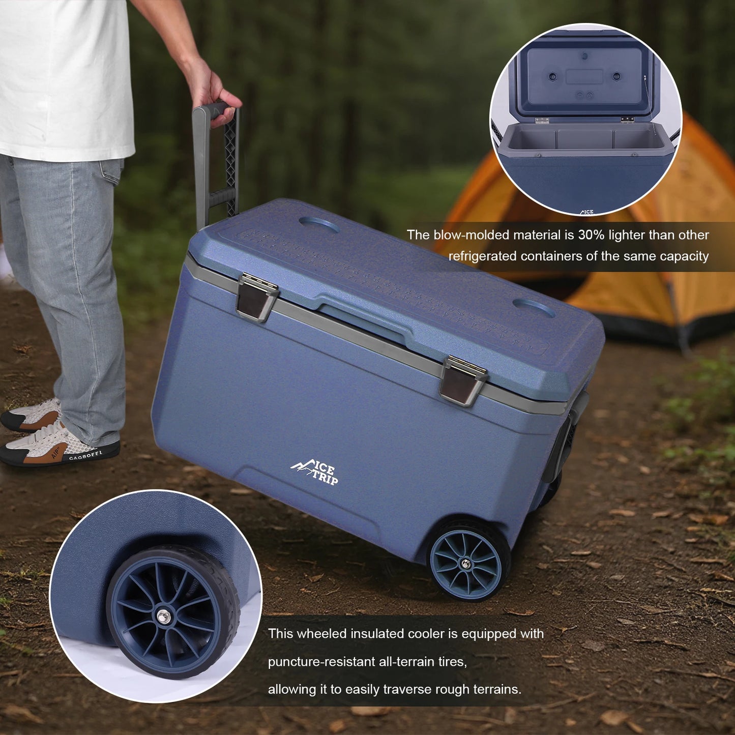 72L Ultra-Light Wheeled Cooler.