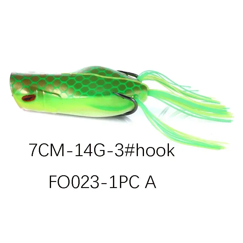 Frog Bait  Soft Thunder Popper Fishing Lure 70mm 14g.